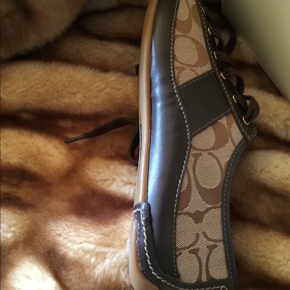 Coach Leather & Canvas Loafer Sneaker Sz 9 - Rare! - Picture 3 of 8